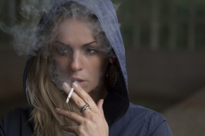 A girl who smokes