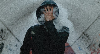 Inside the smoke from cigarettes